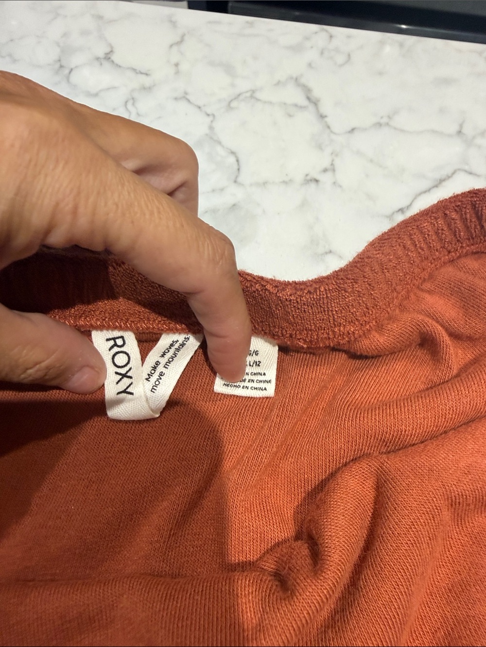 Roxy Strapless Terry Romper in Rust - Picture 3 of 3